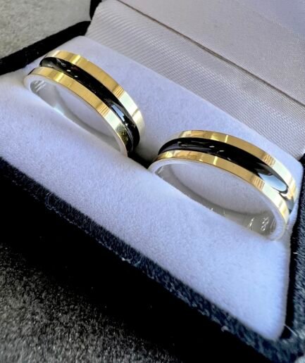 Alianzas esmaltadas Plata y Oro