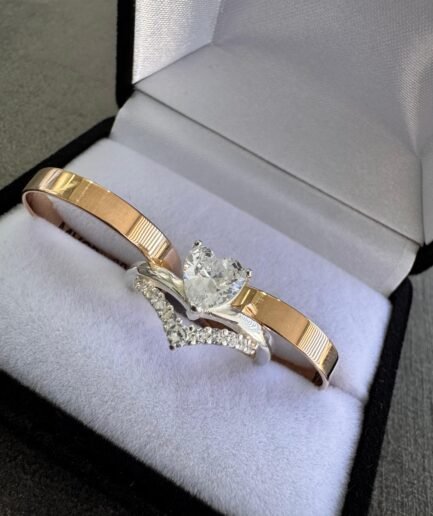 Alianzas Cinta Oro18k + Cintillo Plata 925